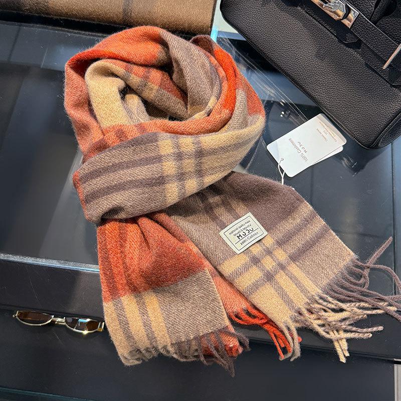 100 % Kaschmir-Winter-Design, Pashmina-Wollschal für Damen, warme, dicke Tücher und Wickel, weiblicher Bufanda, Echarpe, Quaste, Schalldämpfer