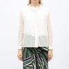 Ecru White Lace Blouse Betsy Stand-up Collar Woman