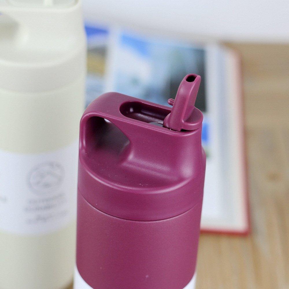 Japanese Portable Steel Cup Student Female Portable Thermos Cup Straw Cup Mug Office Home Water Cup Durable Durable