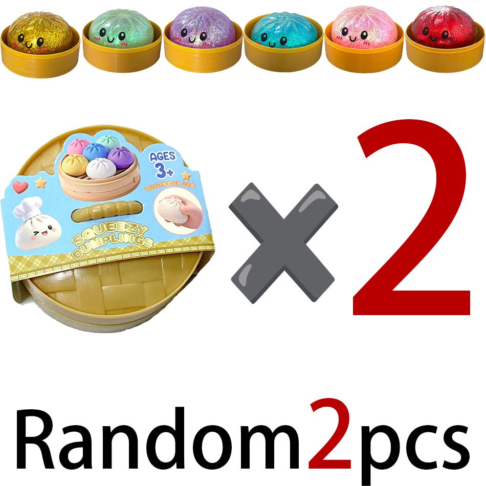Nouvelle Boulette Colorée à Paillettes Boulette à Paillettes Squishy avec Boîte Boulettes Jouet Sensoriel à Presser pour Soulagement du Stress Jouets Cadeaux