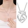 Graduation Necklace Grad Cap Pendant Necklace Rhinestone Mortarboard Heart Charm Necklace Class of 2026 Graduation Gift for College Graduate Daughter