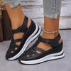 Plus-size Sandals Women's Wedge Roman Velcro Women's Platform Casual Shoes