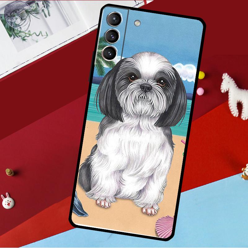 Cartoon Shih Tzu Dog Funda For Samsung Galaxy S26 S25 S24 S21 S22 S20 Ultra S9 S10 Plus S23 FE S25 FE Phone Case