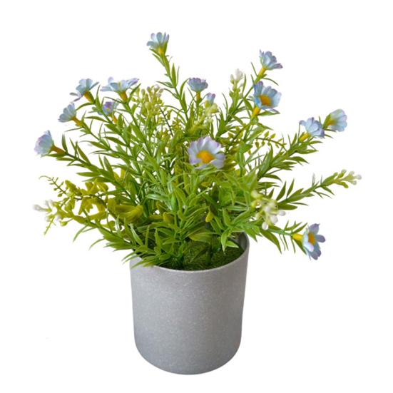 Potted Artificial Flower Spring Fake Wildflowers In Vase Small Realistic Faux Flower Decor for Wedding Bouquets Party Centerpieces