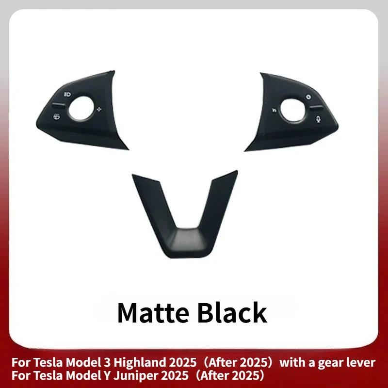 Voor Tesla Model Y/YL Juniper 2026 Model 3 Highland Stuurwiel Knop Sticker Beschermhoes Patch Interieur Auto Accessoires
