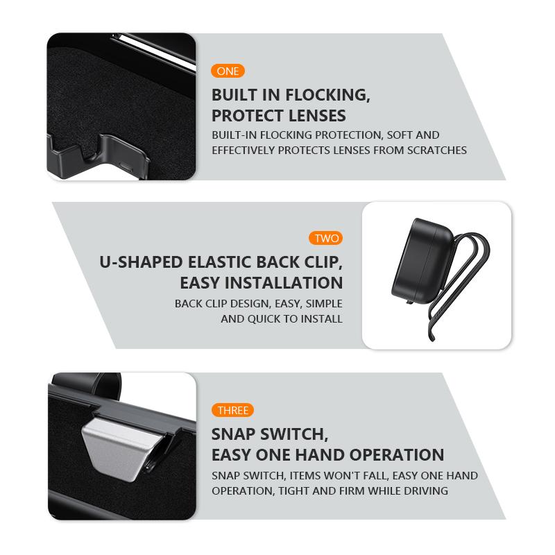 Car Sun Visor Sunglasses Holder Case Anti-Scratch Protective Box For BMW Performance M E87 E30 E46 E28 F35 G20 E93 F20 X3 X Kycp51