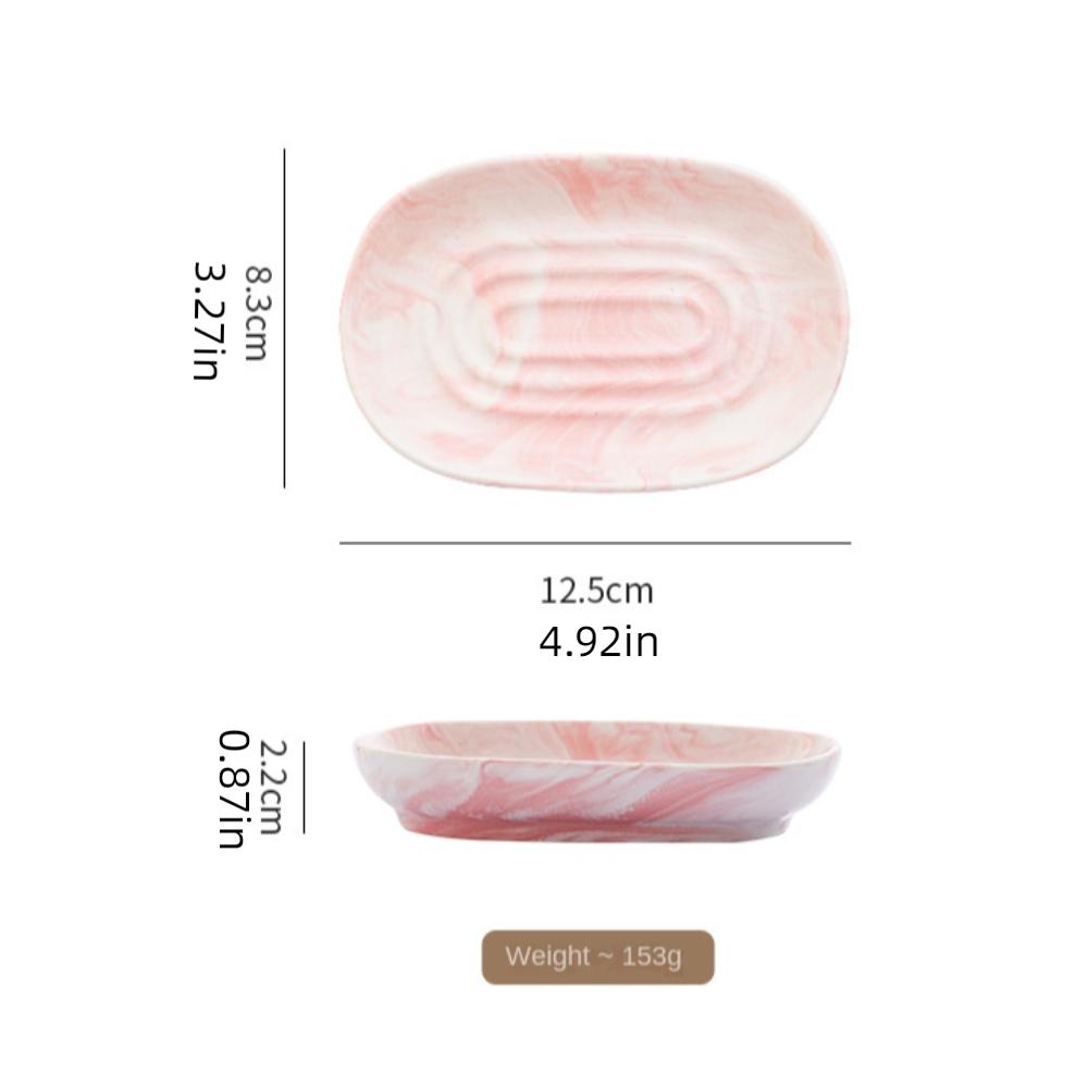 Nordic Style Marbling Soap Saver Quick Drain Drain Soap Box Creative Soap Dish Holder  Bar Soap