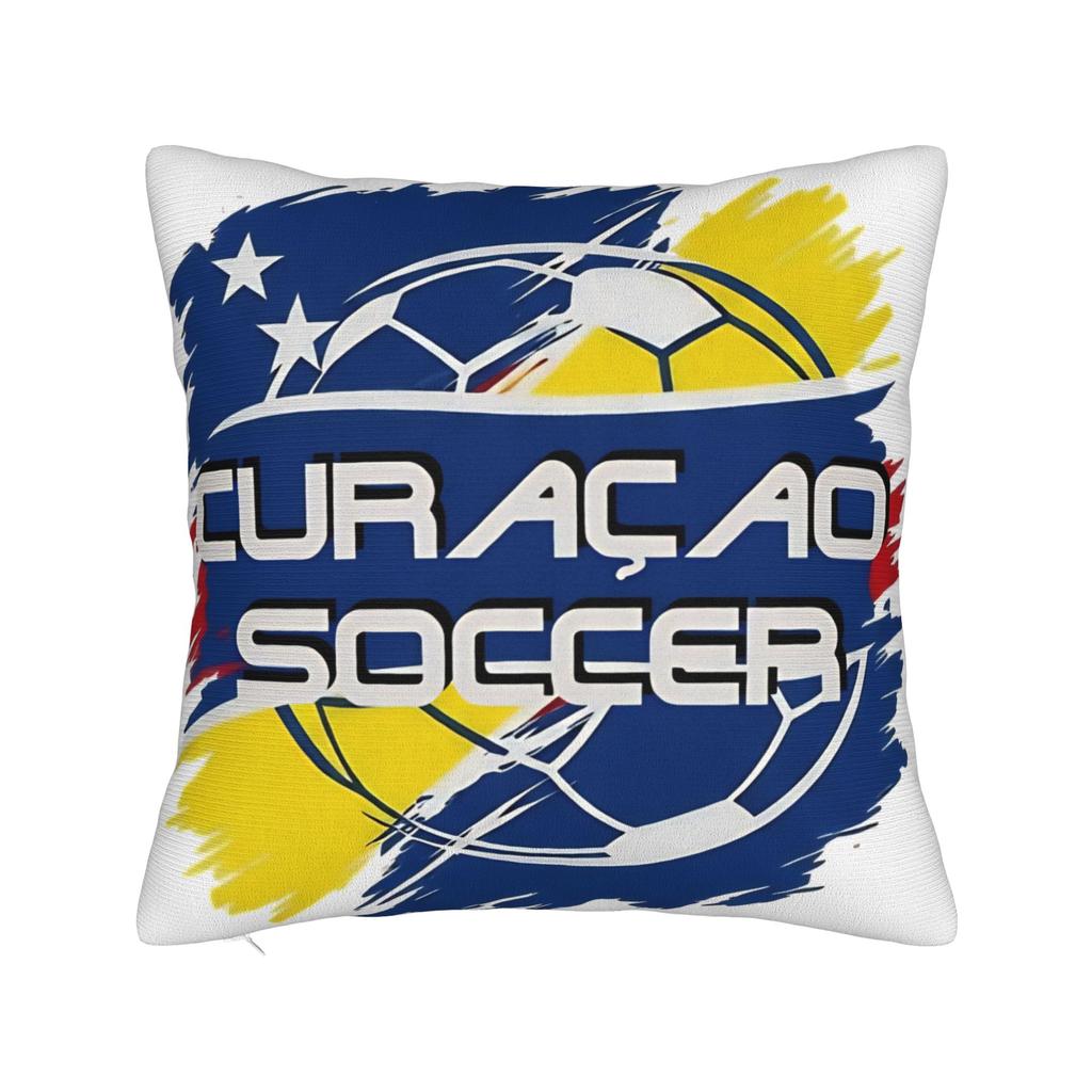 FOR CURACAOFlag Soccer Football Pillowcase Polyester Cushion Cover Decoration  Pillow Case Cover Home Zipper 45X45cm