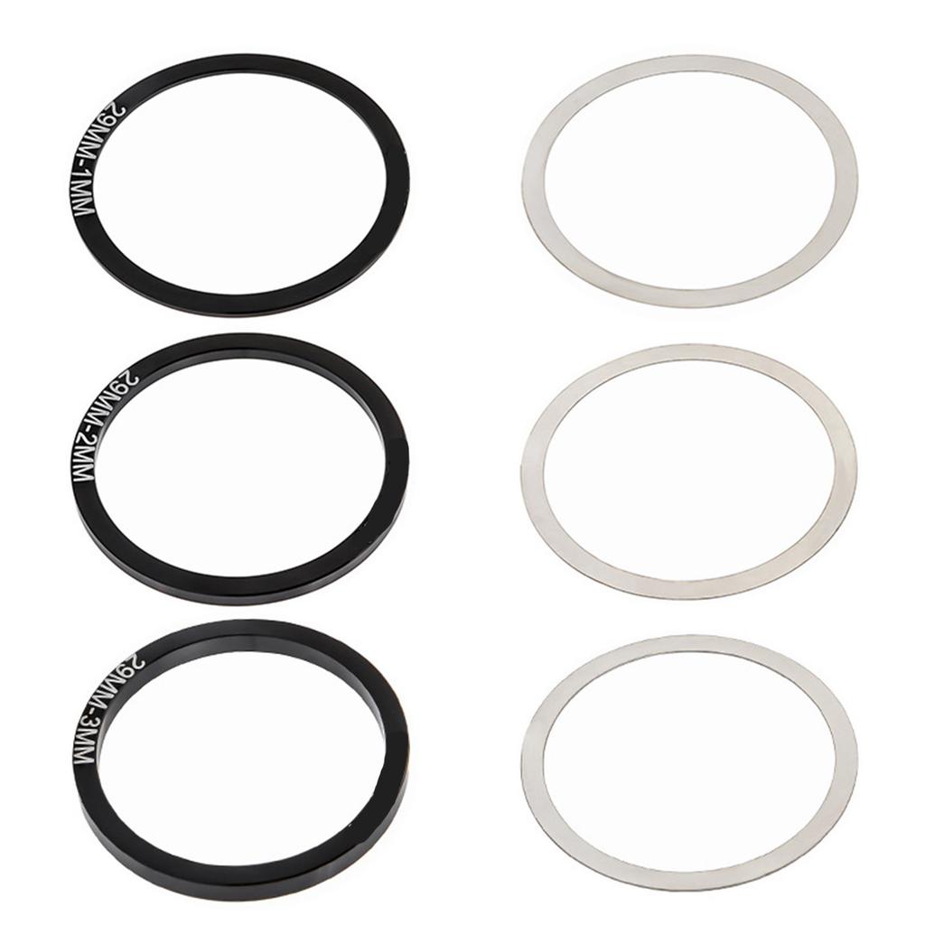 6lots Good Quality Aluminum Bottom Bracket Spacers Bicycles Crank Washers for Enhancing Cycling Performances