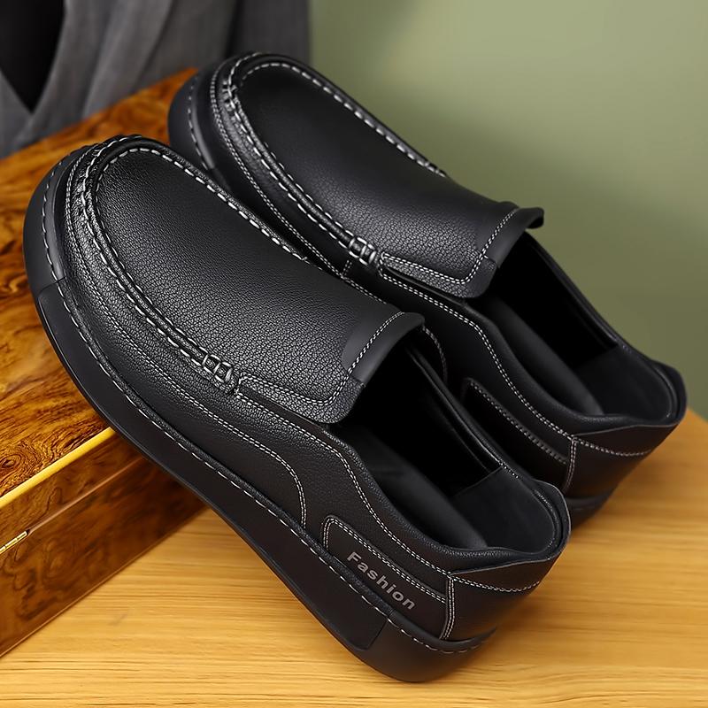 Fashion Handmade Casual Leather Shoes Handmade Men's Loafers Business Slip On Shoes Classic Soft Hiking Shoes Non-Slip Driving Footwear
