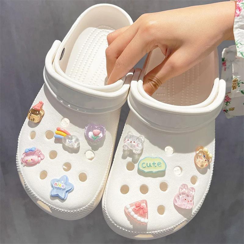 10 Stuks Regenboog Beer Gat Schoenen Bedels Accessoires Schoengespen Schattige Kleine Dieren Schoenen Bloem Diy Schoenen Decoratie