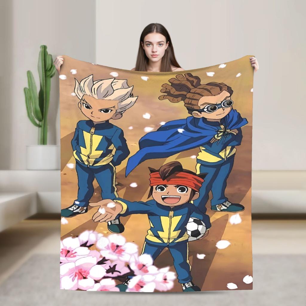 Anime Axel Blaze Inazuma Eleven Warme Weiche Decke Student Plüsch Überwurf Lustige Couch Sessel Flanell Tagesdecke Sofa Bettbezug