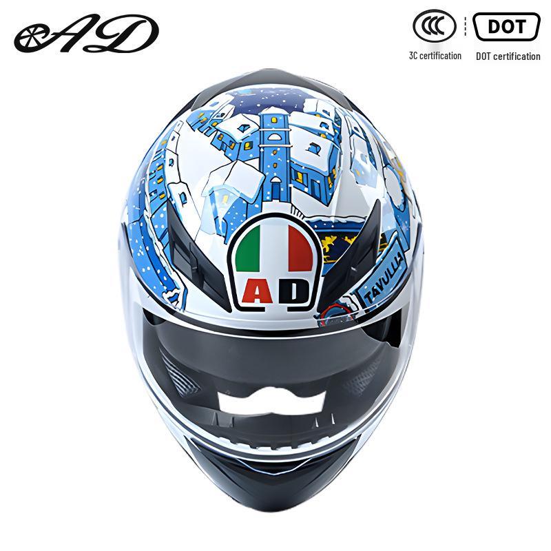 Bluetooth Smart Taillight Flip-Up Motorcycle Helmet for Men and Women - All-Season, Full Coverage for Electric and Off-Road Riding
