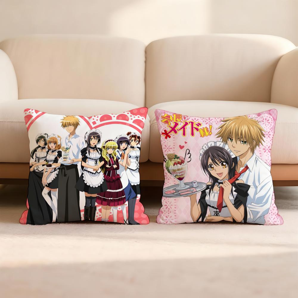 M-Maid Sama! Anime Cushion Cover Home & Car Multi-Scene Pillow Cover - Reversible, Soft & Durable For Daily Use