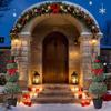 Christmas Snowman Topiary Artificial Snowman Shaped Topiary Tree Pot with Red Bow Santa Hat for Indoor Outdoor Home Porch Yard Holiday Decor