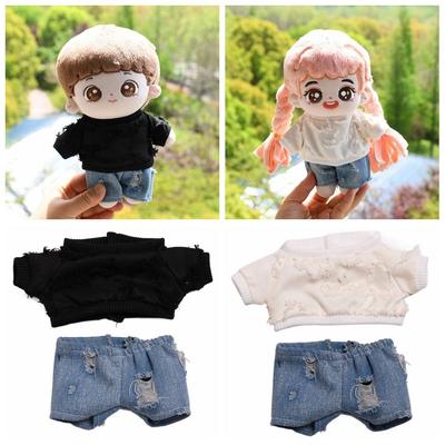 DIY Dolls Clothes Accessories Mini Hoodies Trousers Set  Cotton Stuffed Doll