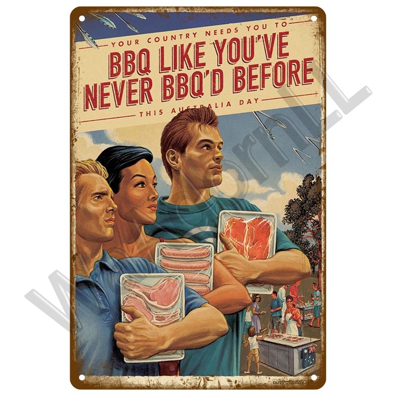 Vintage Wall Posters Plaque Painting Art Decor Accessories Retro Diner Tin Sign Poster Metal Sign Decorative Wall Plate Kitchen