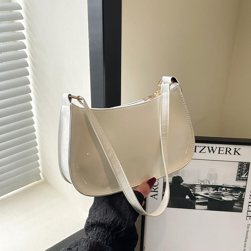 Girls Fashion Leather Handbag Korean Brand Designer Zipper Shoulder Bag Lightweight Tote for Daily Shopping Travel