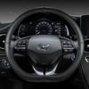 Dla Hyundai ioniq 2016 2017 2018 2022 osłona na kierownicę do samochodu D kształt PU skórzane akcesoria samochodowe wnętrze