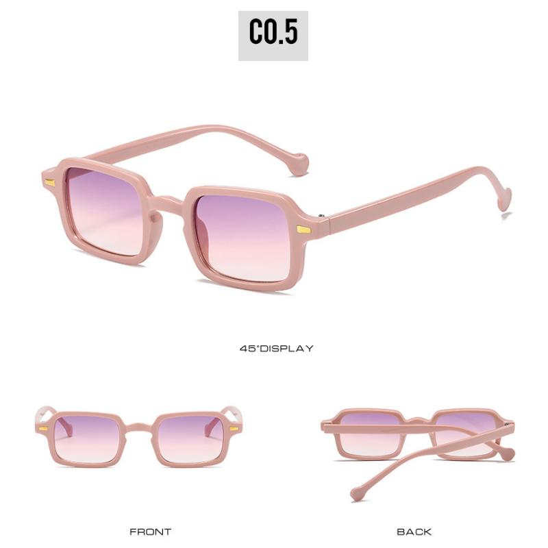 Modische quadratische Sonnenbrille, europäische und amerikanische Vintage-Nietenbrille für Damen und Herren