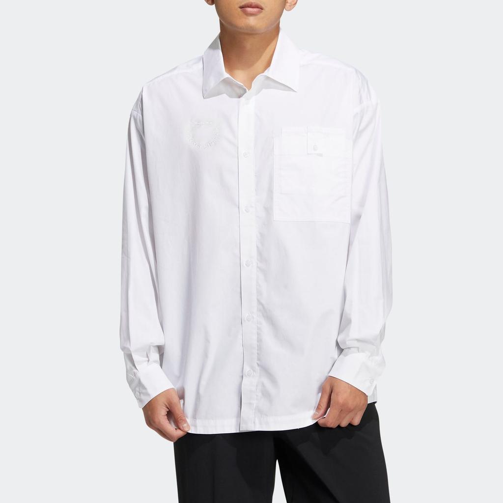 Adidas Originals Shirts Unisex White Lapel Moderate Other HU1230