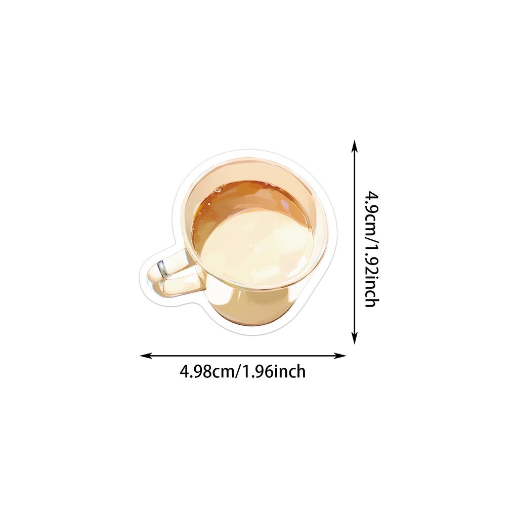 30PCS Drink Shop Series DIY Stickers Exquisite Fruit Tea Coffee Small Fresh Beverage Pattern Notebook Sticker