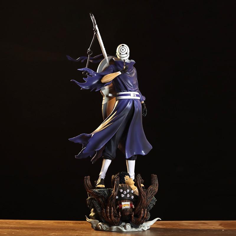Új termék Naruto figura Álló testtartás Óriás hullám Uchiha Kettős fej Anime modell Asztali dísz Dísztárgy Ajándék