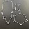 Accessories 5, Heart Necklace Bracelet, Earrings, Ring Set T119