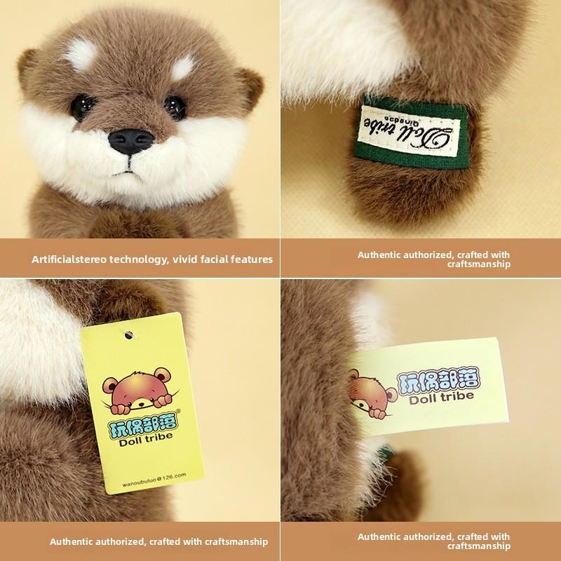 Otter Plush Toy Realistic Animal Stuffed Doll With Pp Cotton Filling For Kids Gift