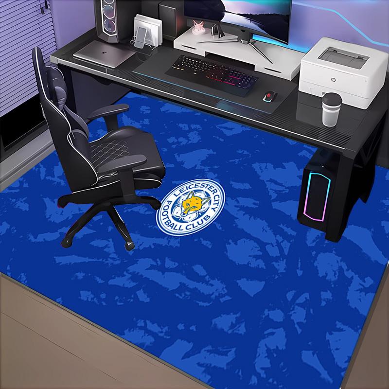 1PC Leicester Football Club Crest Floor Mat for Living Room, Game Rooms, Office, Bedroom, Office Floor Mat Playful Design, Christmas Fan Gifts