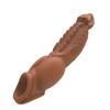 G Point Stimulation Delay Ejaculation Particle Penis Sleeve for Reusable Condoms for Sex Brown Crystal Condom