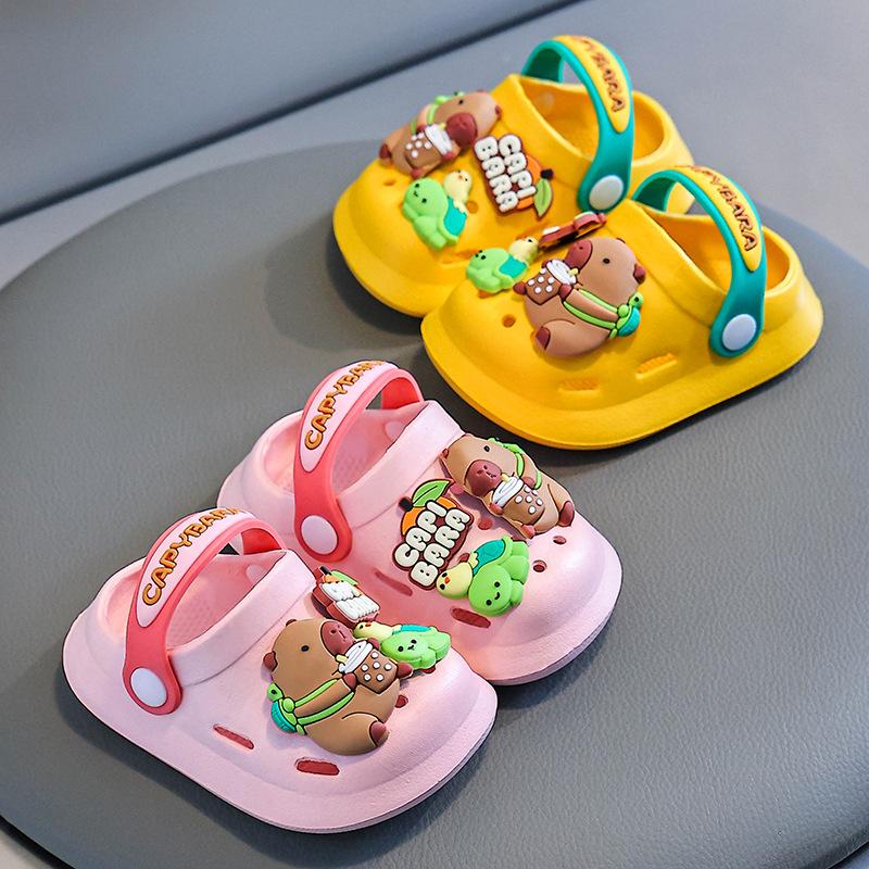 Baotou Cave Shoes Children Non-slip Soft Bottom Home Boys and Girls Slippers Baby Sandals Slippers Summer