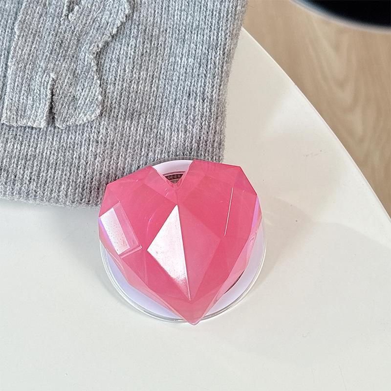 3D Heart-Shaped Laser Magnetic Airbag Phone Holder & Finger Ring