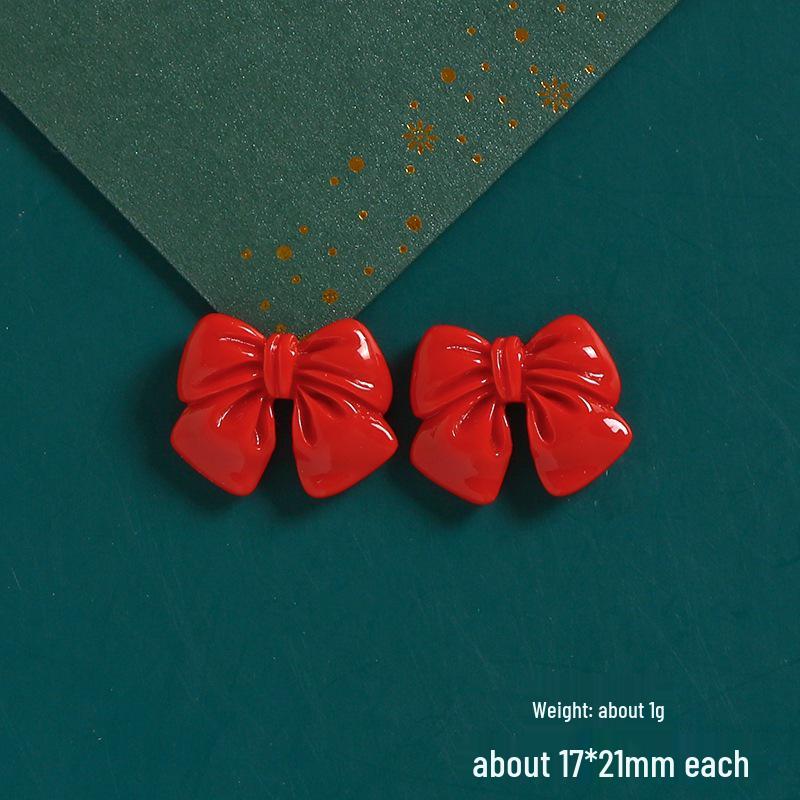 DIY Cartoon Weihnachtsmann & Rentier Harz-Accessoires für Handyhüllen & Haargummis