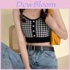 French Girl Summer Crop Top With Colorblock Pattern And Corset Style For Casual Wear