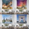 Paris Eiffel Tower Pattern Hanging Cloth Bedroom Living Room Tapestry Home Wall Decoration Tapestry