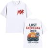 MGK Lost Americana Tour 20252026 Grafische T-shirts Mannen Vrouwen Harajuku Vintage Oversized T-shirts Zomer Mannen Katoenen Tops T-shirt