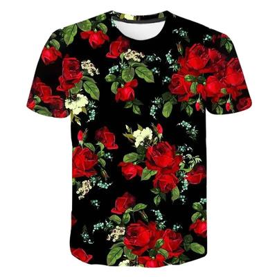 Fashionable and Lnteresting Flowers and Plants  Pictures For Men's T-Shirts Trend Digital Printing Casual Round Neck Short Sleev