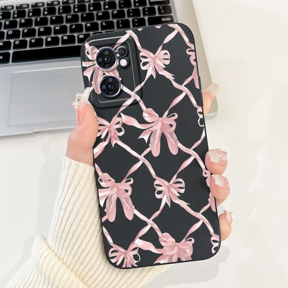 For OPPO Reno7 5G Elegant Sunflower Tulip Printed Phone Case For Oppo Reno 7 5G CPH2371 Soft Silicone Shockproof Cases
