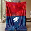 Lyon FC Weiche Flanell-Fleece-Decke Leicht Gemütlich Warm Überwurfdecke für Sofa Bett Heimdekoration