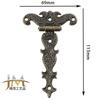 2pcs Cabinet Door Area Butt Hinges Classic Style Brass Plated Large Hinge Big Decorative Jewelry Wooden Box Furniture Fittings 11369mm