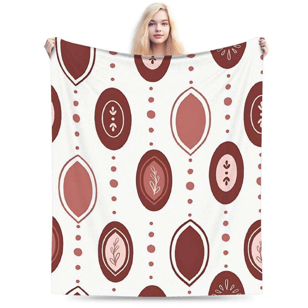 Bohemian Pattern Flannel Blanket Winter Warm Soft Throw Blanket for Kids Living Room Funny Bedspread Sofa Bed Cover