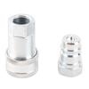 2Pcs 1/2in NPT Hydraulic Coupler Male and Female ISO 7241-A Hydraulic Quick Connect Coupling with Dust Caps