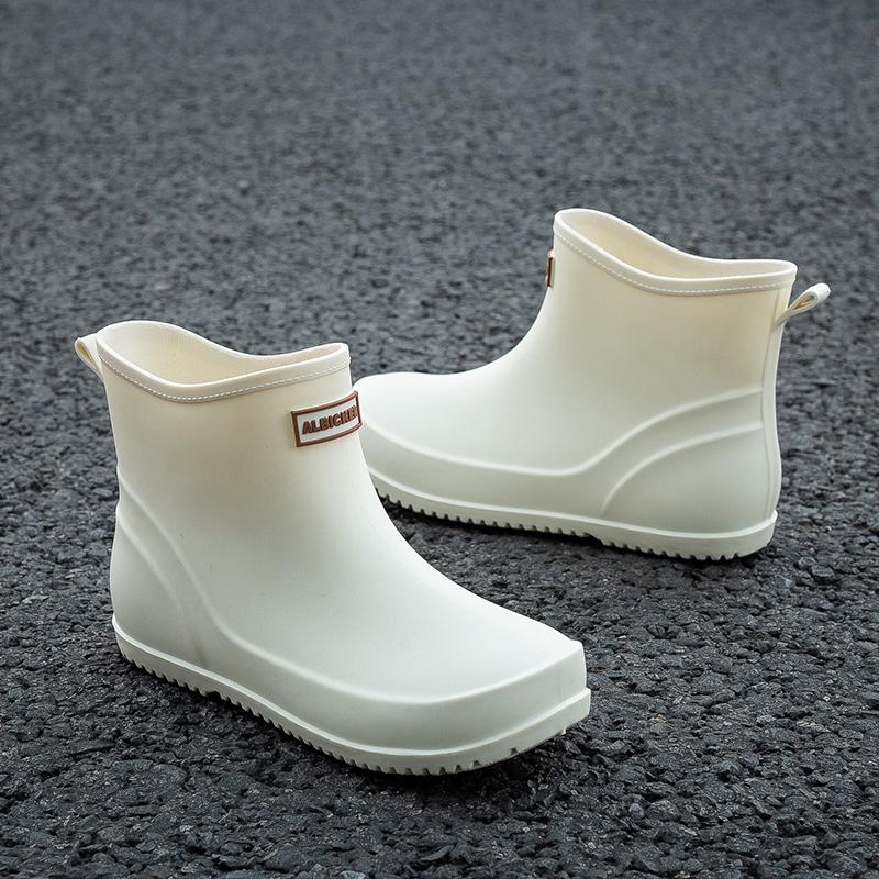 Bottines Imperméables Respirantes en Caoutchouc de Haute Qualité pour la Pluie d'Été et d'Automne avec Semelle Intérieure PVC pour les Orteils et Position Confortable