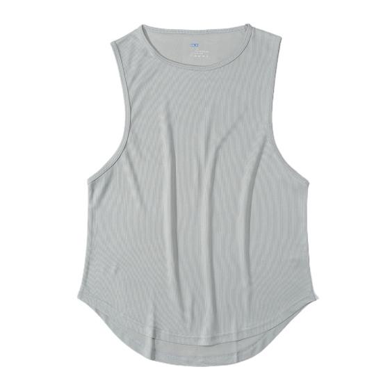 Heren Vest Effen Kleur Mouwloos Polyester Zomer Fitness Top voor Sport