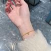 925 Sterling Silber Doppel-Liebesherz Hohl Runde Perlen Armband Damenmode Romantischer Schmuck Klassisch