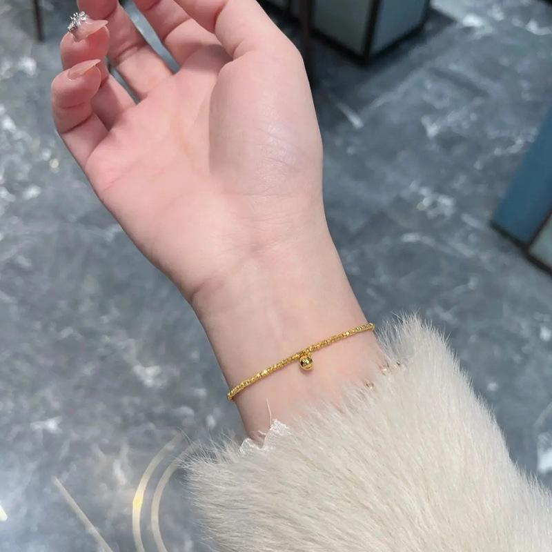 925 Sterling Silber Doppel-Liebesherz Hohl Runde Perlen Armband Damenmode Romantischer Schmuck Klassisch