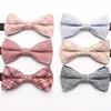 Polyester Cotton Collar Bow Tie Men'S And Women'S Casual Shirt Plaid Skirt Accessories Plaid Bow Tie