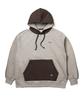 22 Half Color Fb Oversized Heavy Sweat Hoodie Beige Brown