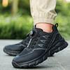 Rotating Button Safety Shoes Men Steel Toe Sneakers Breathable Work Shoes Protective Lightweight Non-slip Black Work Sneakers